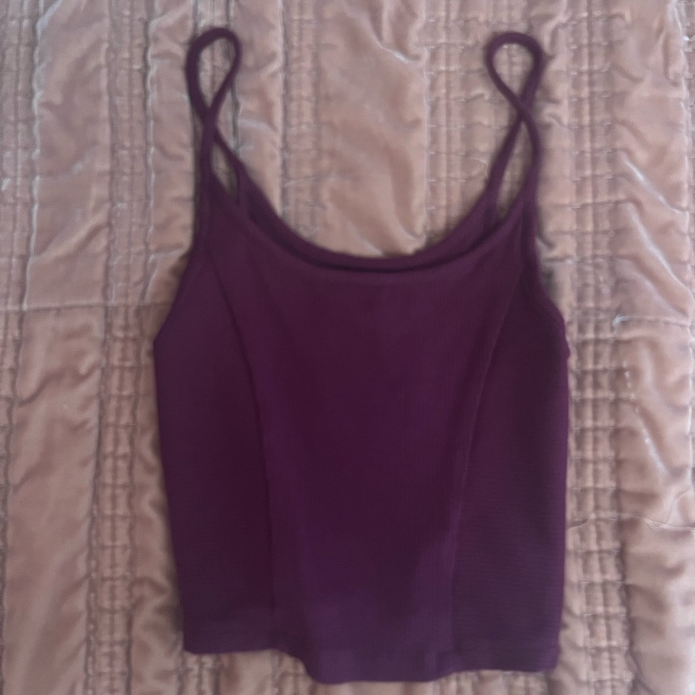 BDG Purple Fitted Crop Camisole